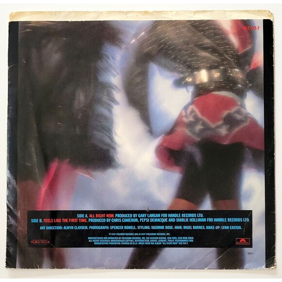 Pepsi & Shirlie All Right Now / Feels Like The First Time 45 RPM PS Polydor VG - Picture 2 of 4